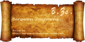 Bergmann Zsuzsanna névjegykártya