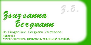 zsuzsanna bergmann business card